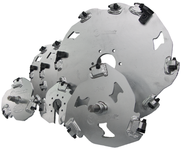 M1 Blueshark options for Carlton Stump Grinder Wheel and Teeth